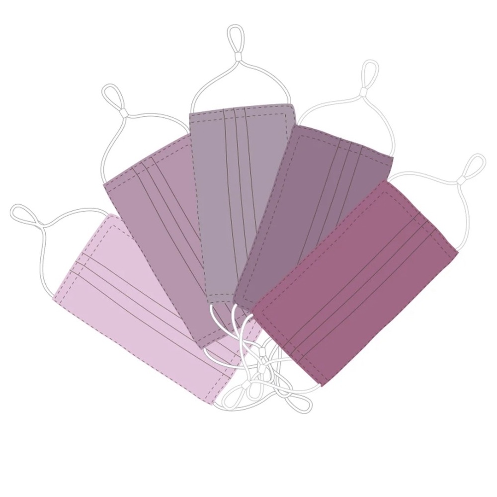 CARAA Pink and Purple Mauve Cotton Face Masks